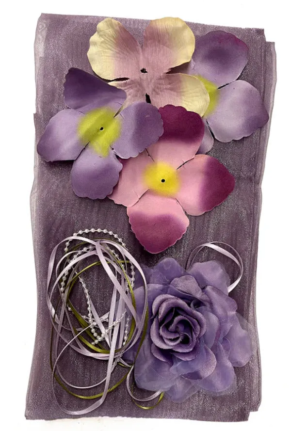 160B White Satin Flower Petal Girl Dress (1 of 2 selections)