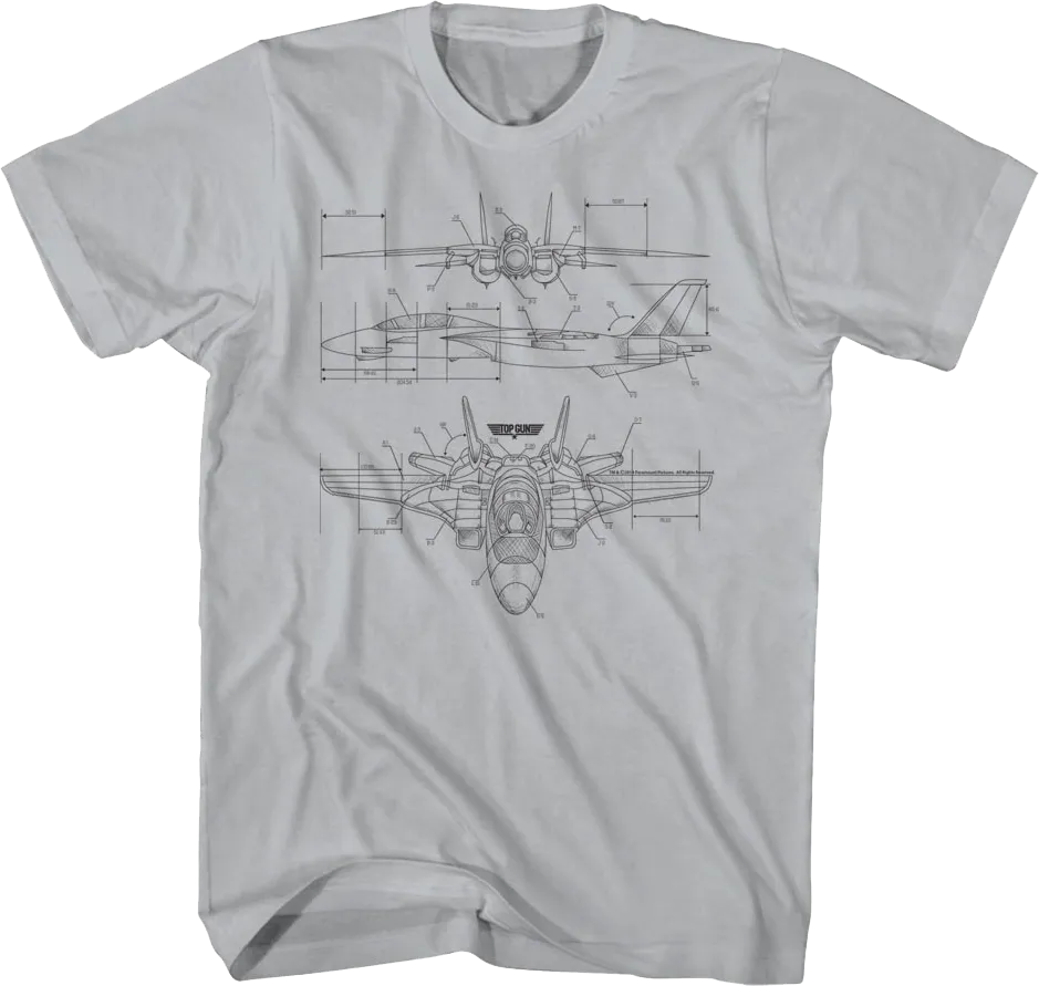 Aircraft Diagram Top Gun T-Shirt