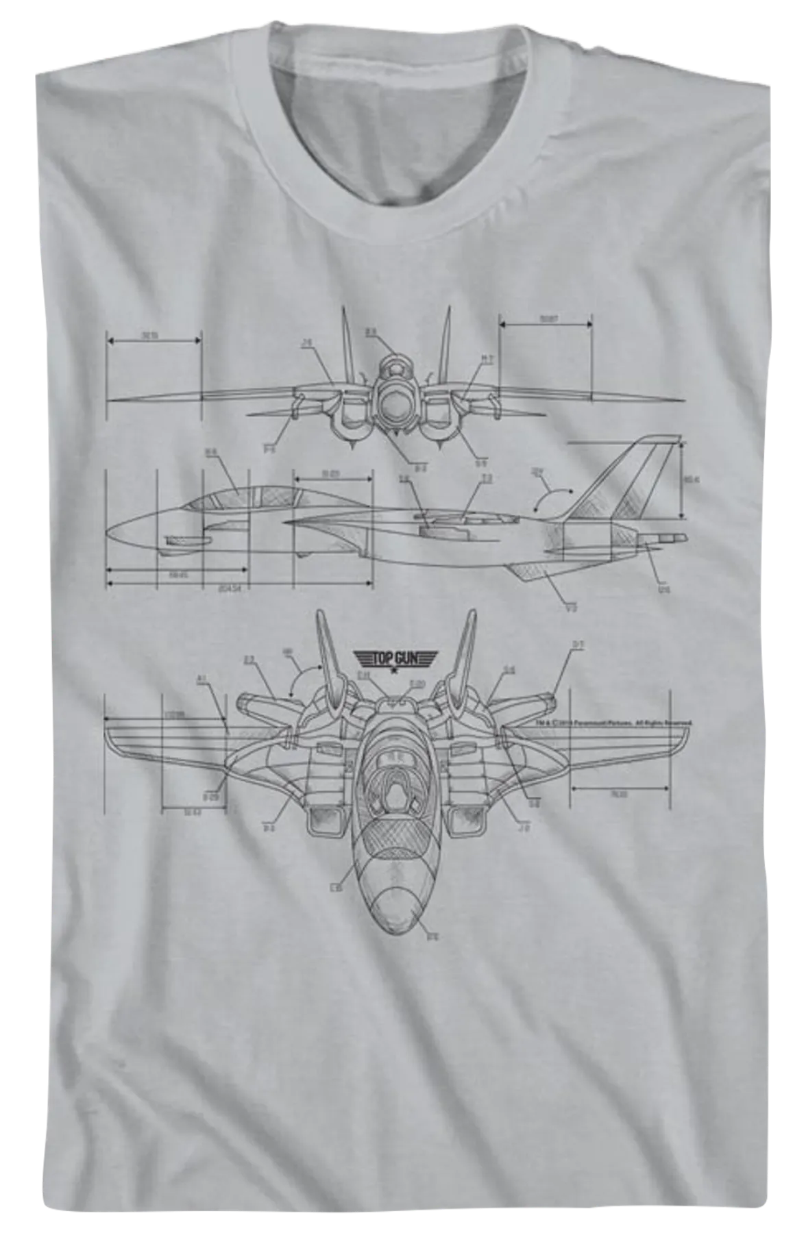 Aircraft Diagram Top Gun T-Shirt