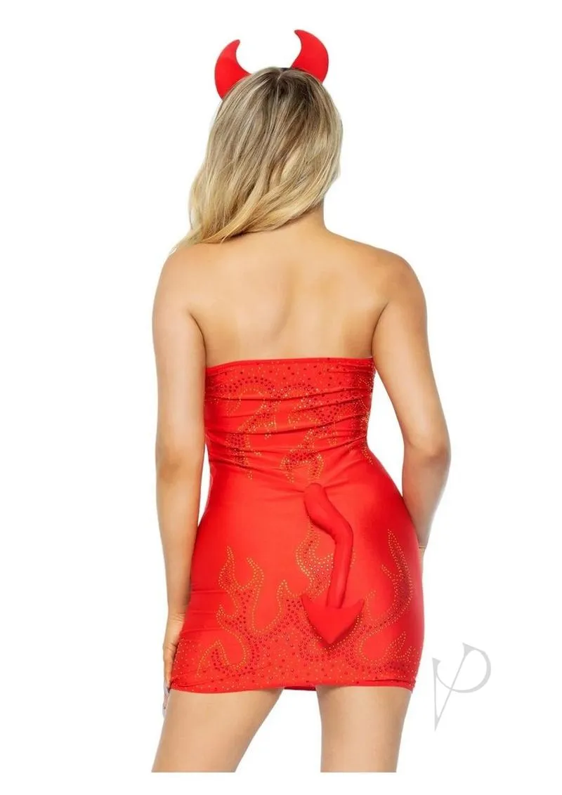 Bedazzled Devil 3pc Sm/md Red