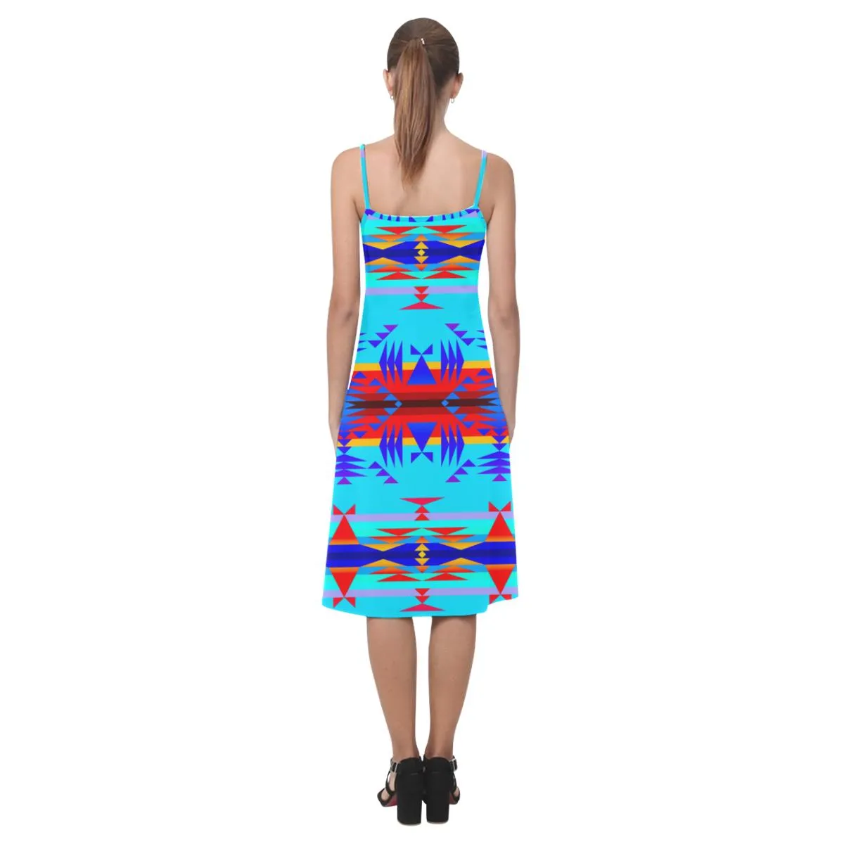 Between the Mountains Blue Alcestis Slip Dress