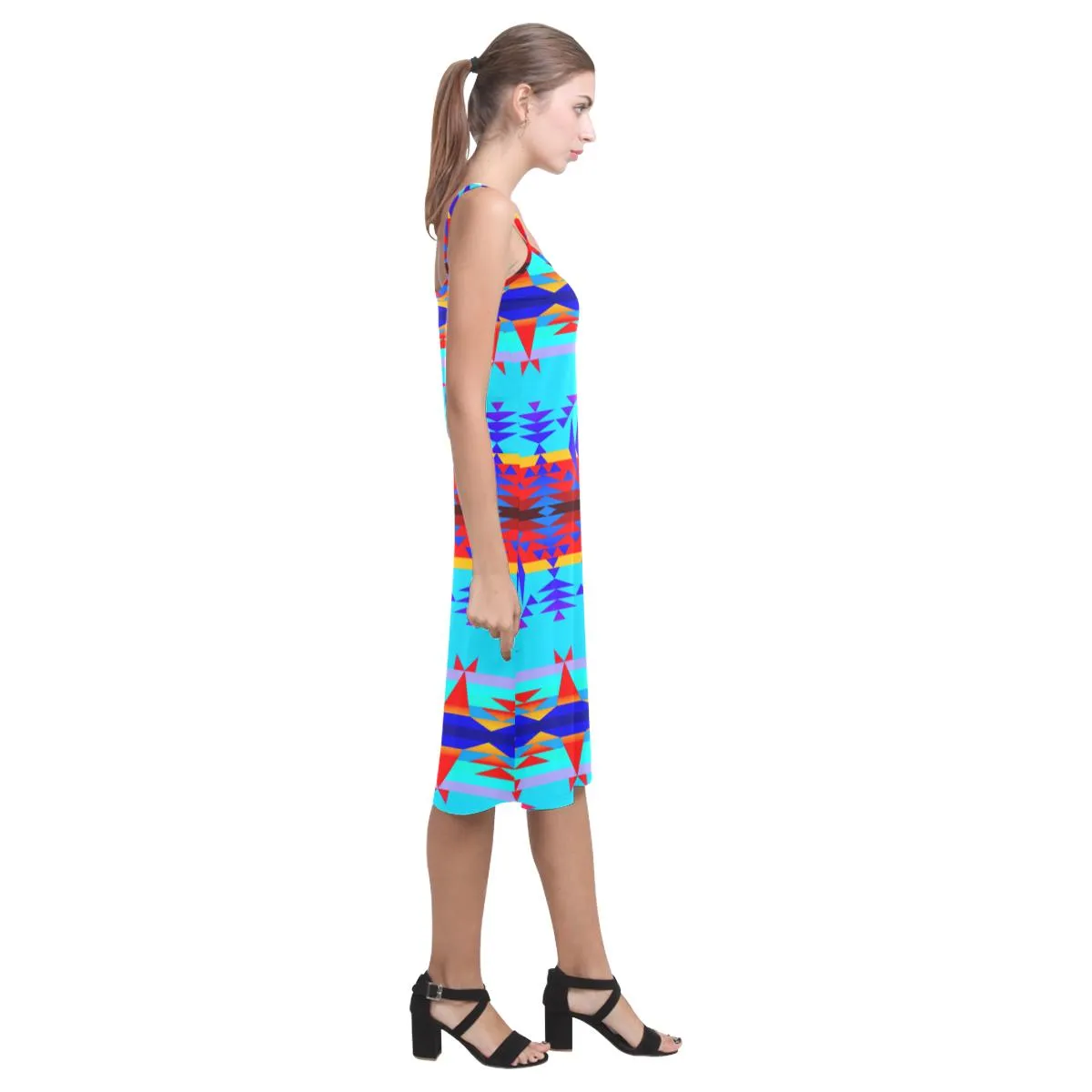 Between the Mountains Blue Alcestis Slip Dress