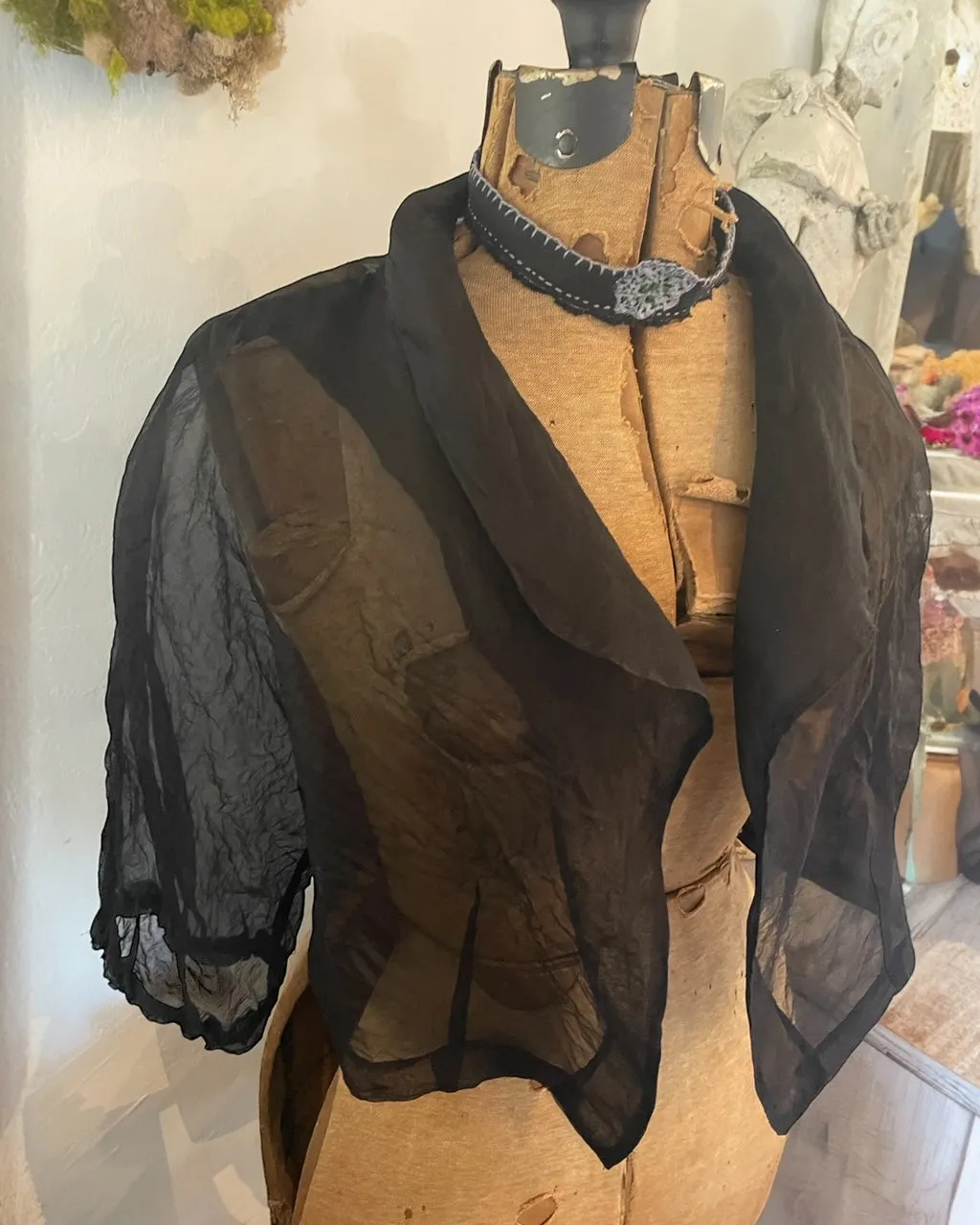 Bolero Shrug Black Silk- Popular Item