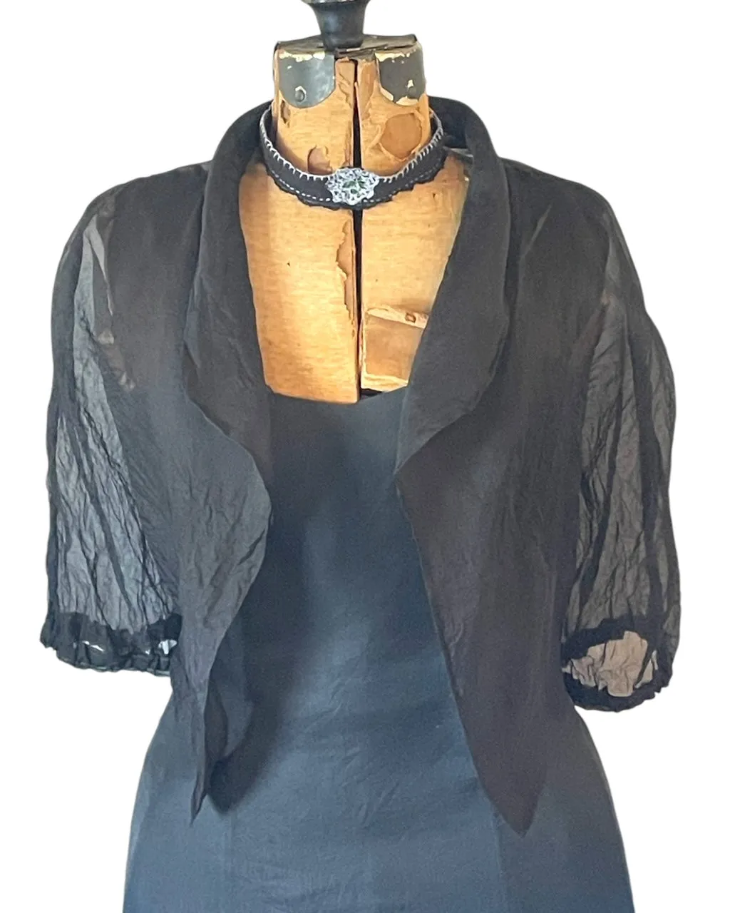 Bolero Shrug Black Silk- Popular Item