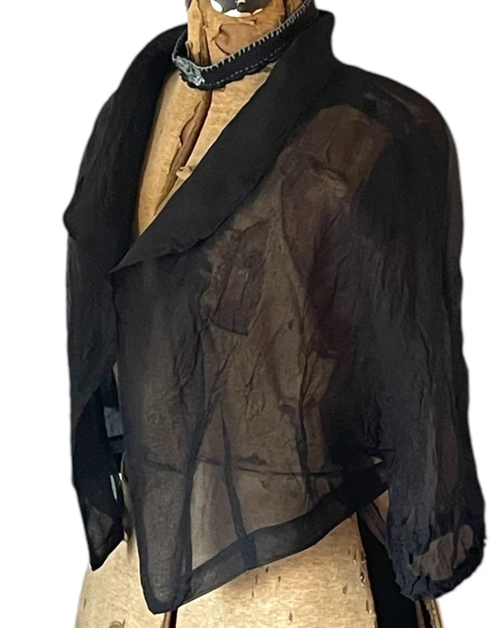 Bolero Shrug Black Silk- Popular Item
