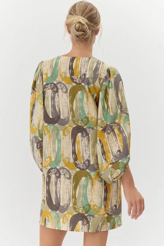 Boulder Abstract Print Dress