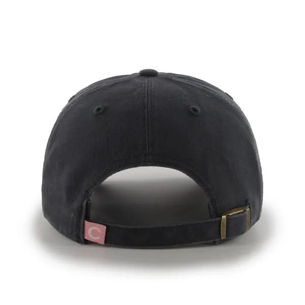Chicago Cubs 47 Brand Women Navy Pink Clean Up Adjustable Slouch Hat Cap