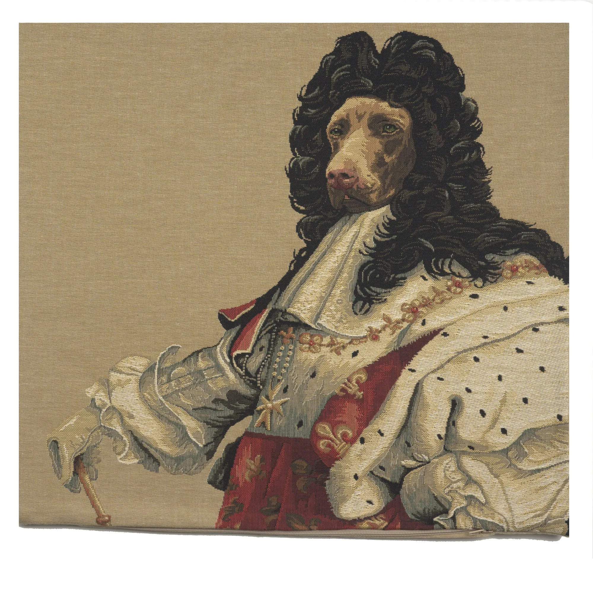 Chien Louis XIV European Cushion Cover