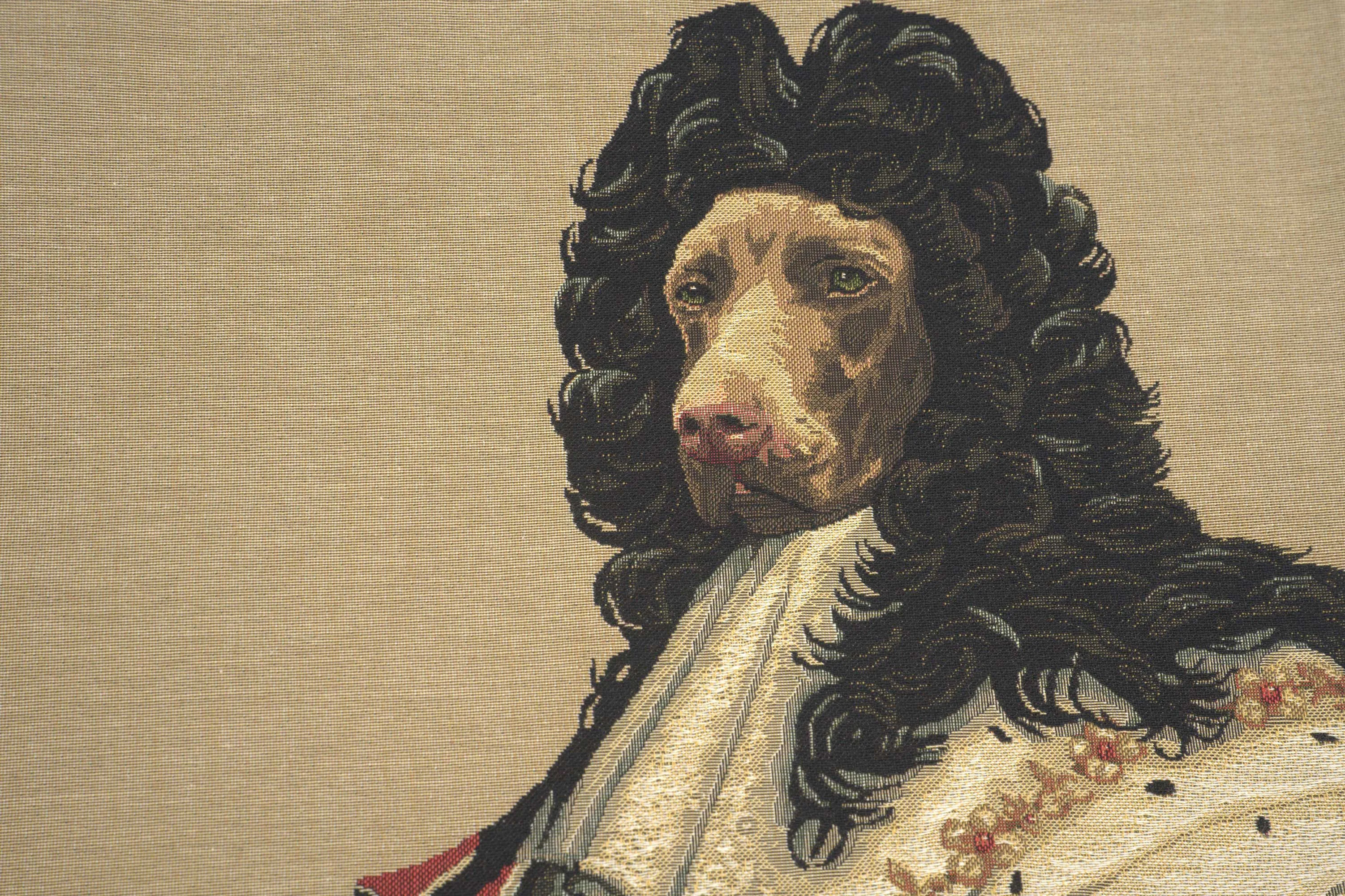 Chien Louis XIV European Cushion Cover