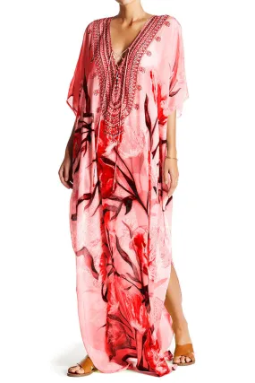 Coral Multiway Caftan Dress
