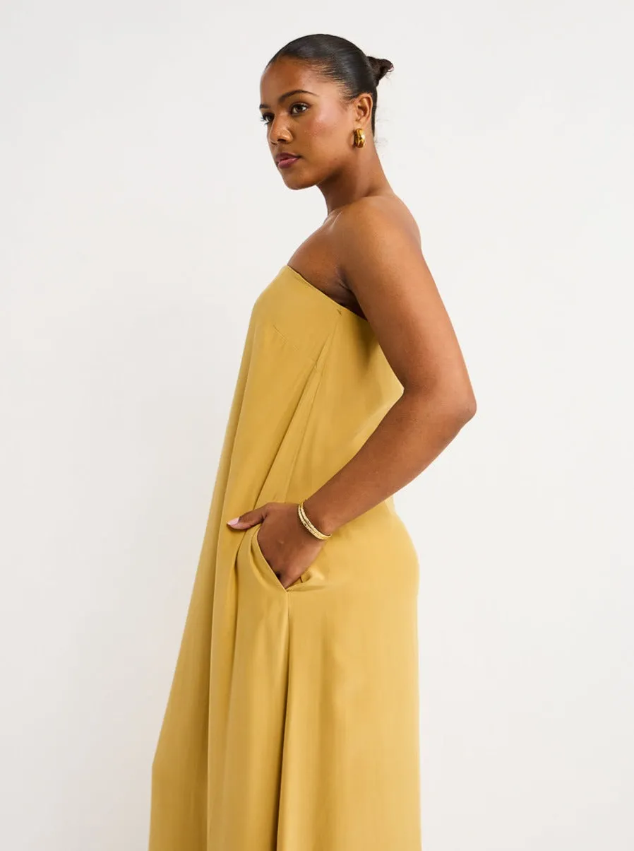 Ginger and Smart Strapless Gown in Merigold