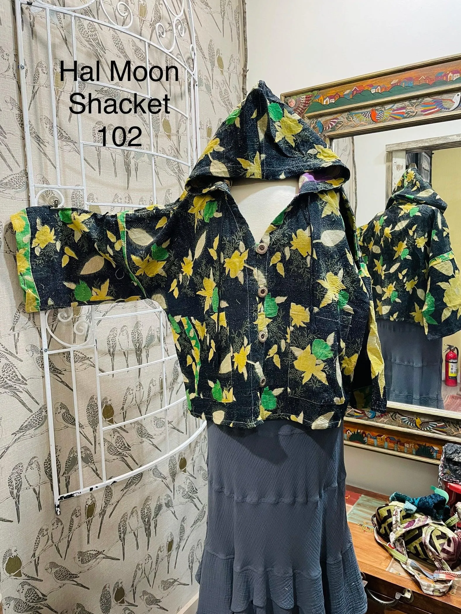 Half Moon Cropped Hooded Jacket by Kantha Bae