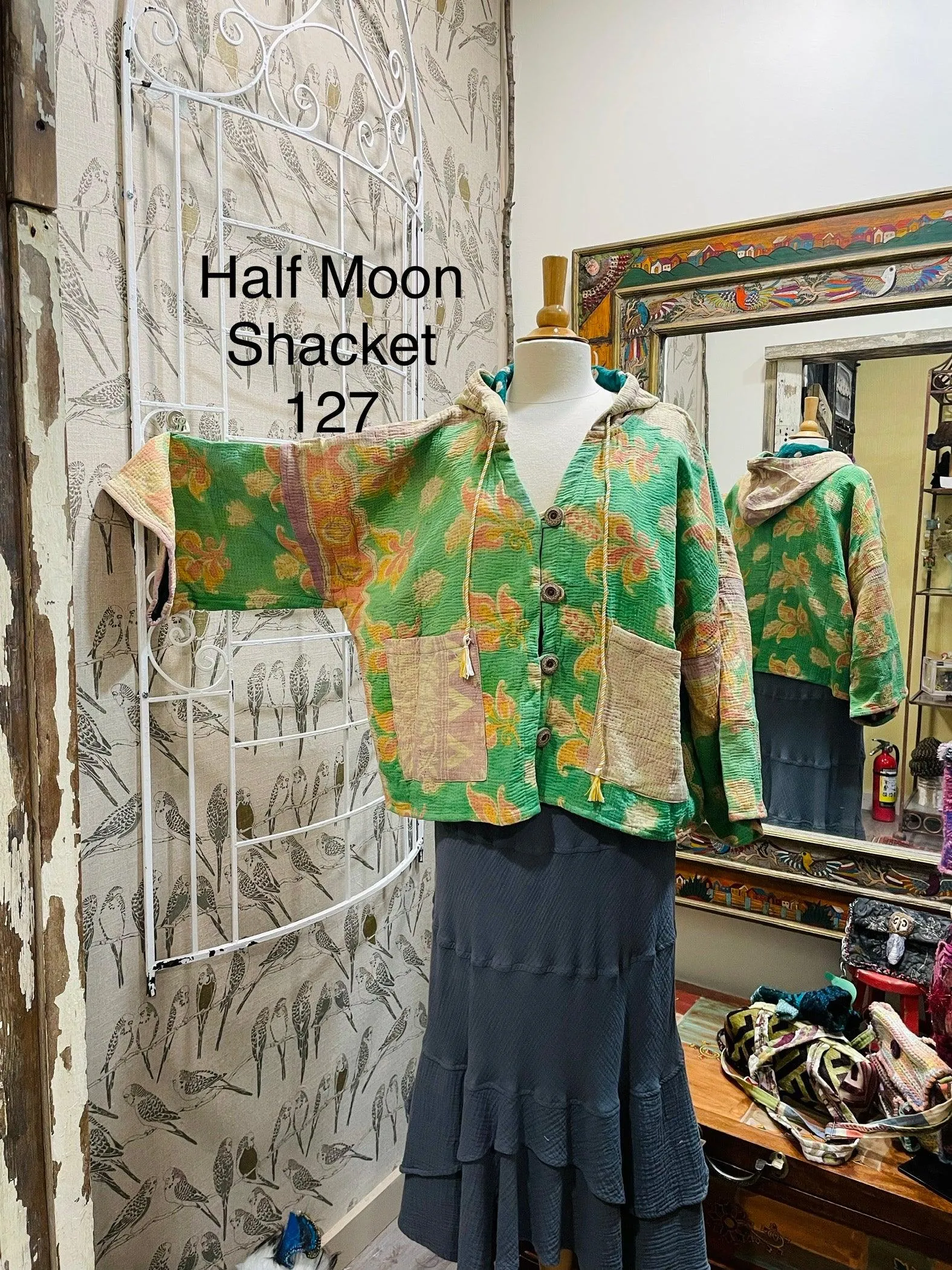 Half Moon Cropped Hooded Jacket by Kantha Bae