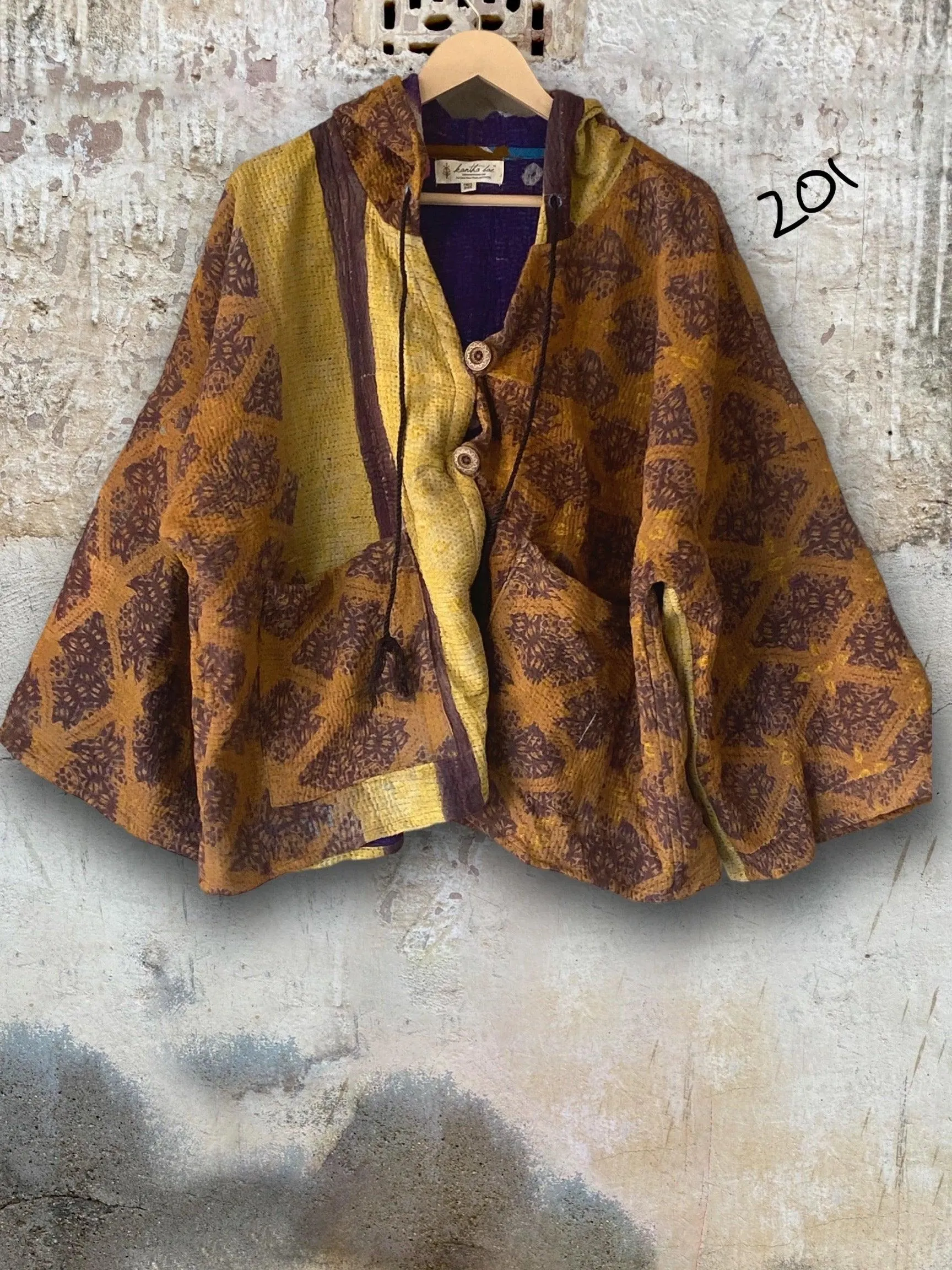 Half Moon Cropped Hooded Jacket by Kantha Bae