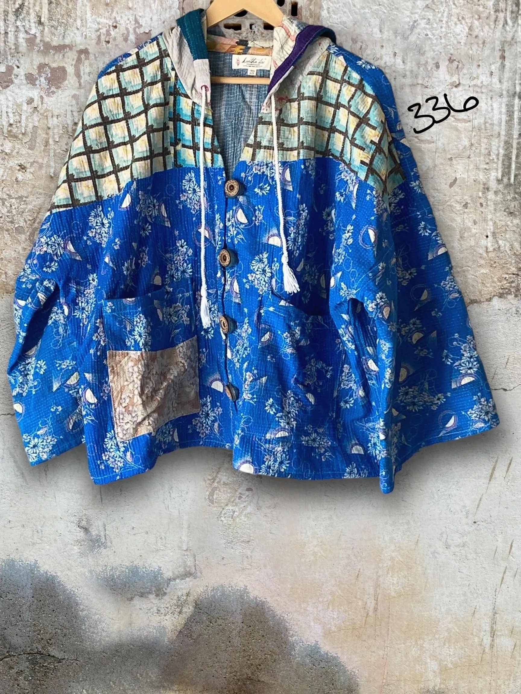 Half Moon Cropped Hooded Jacket by Kantha Bae