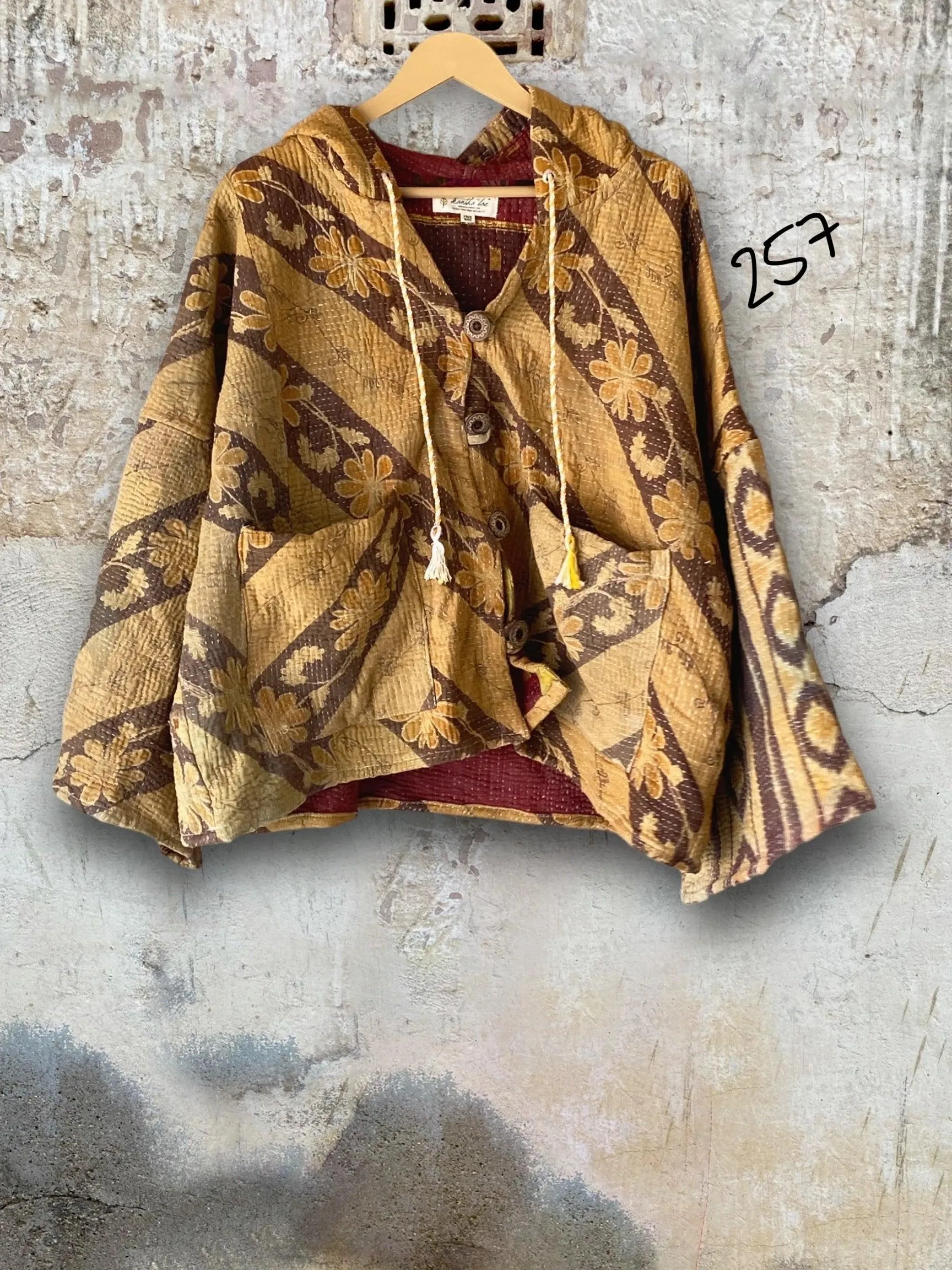Half Moon Cropped Hooded Jacket by Kantha Bae