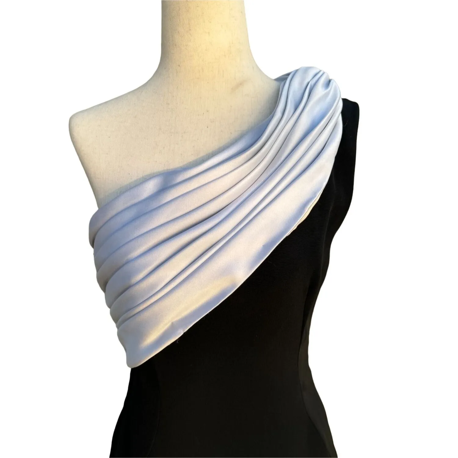 I Magnin Vintage Women's Formal Full Length One Shoulder Goddess Evening Gown