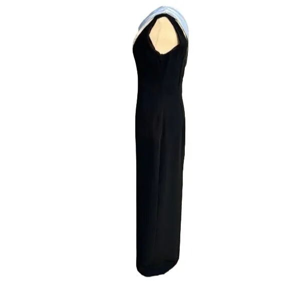 I Magnin Vintage Women's Formal Full Length One Shoulder Goddess Evening Gown
