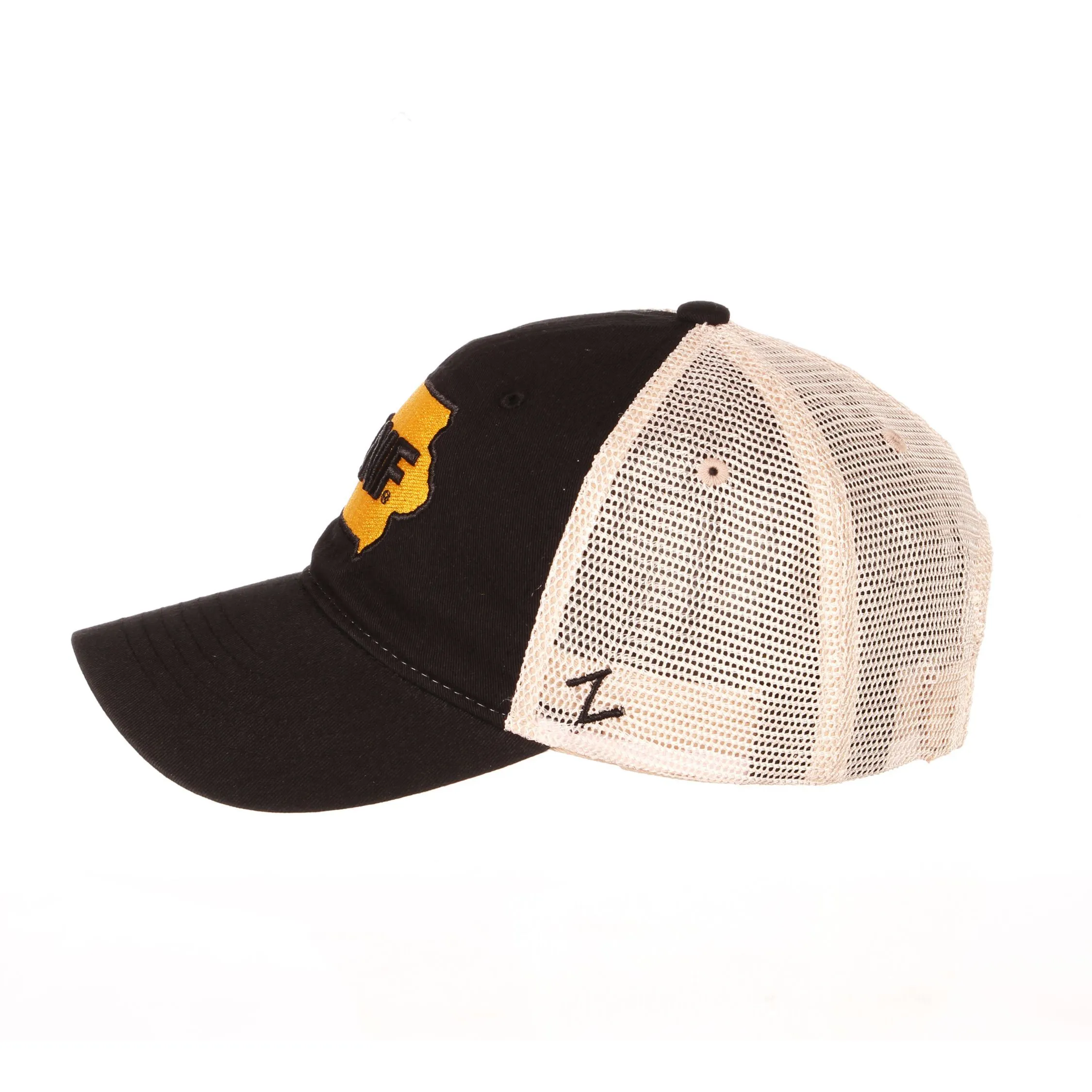 Iowa Hawkeyes Zephyr ANF America Needs Farmers Black Mesh Adj. Slouch Hat Cap