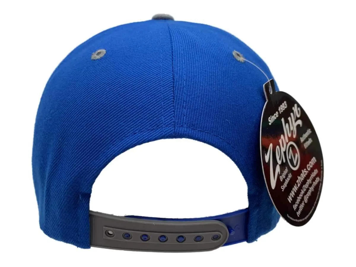 Kentucky Wildcats Zephyr Blue "UK Lexington, KY" Snapback Flat Bill Hat Cap