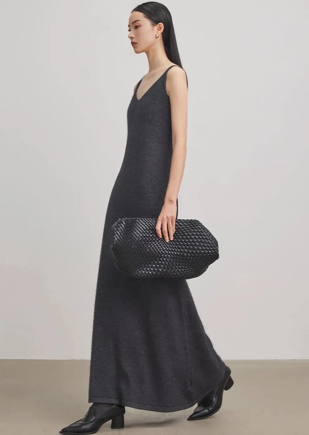 KNIT SLIP A-LINE DRESS