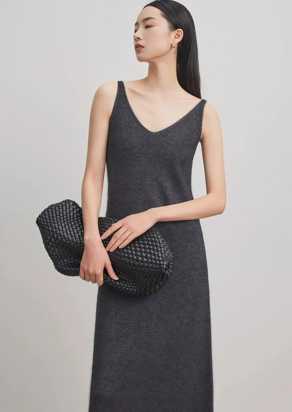 KNIT SLIP A-LINE DRESS