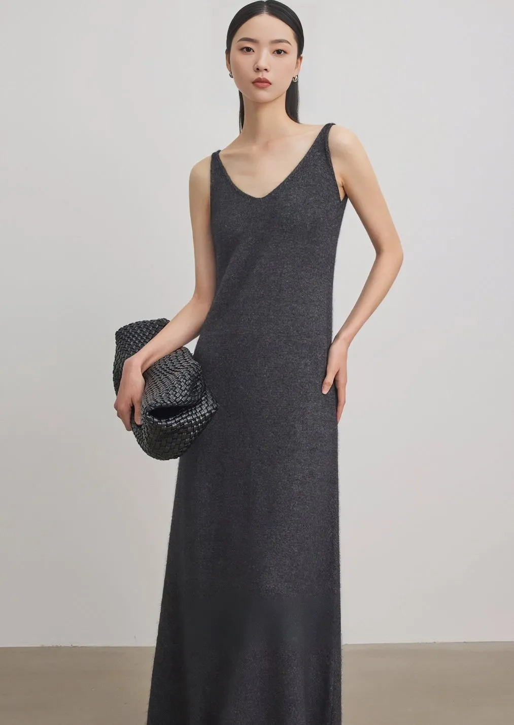 KNIT SLIP A-LINE DRESS