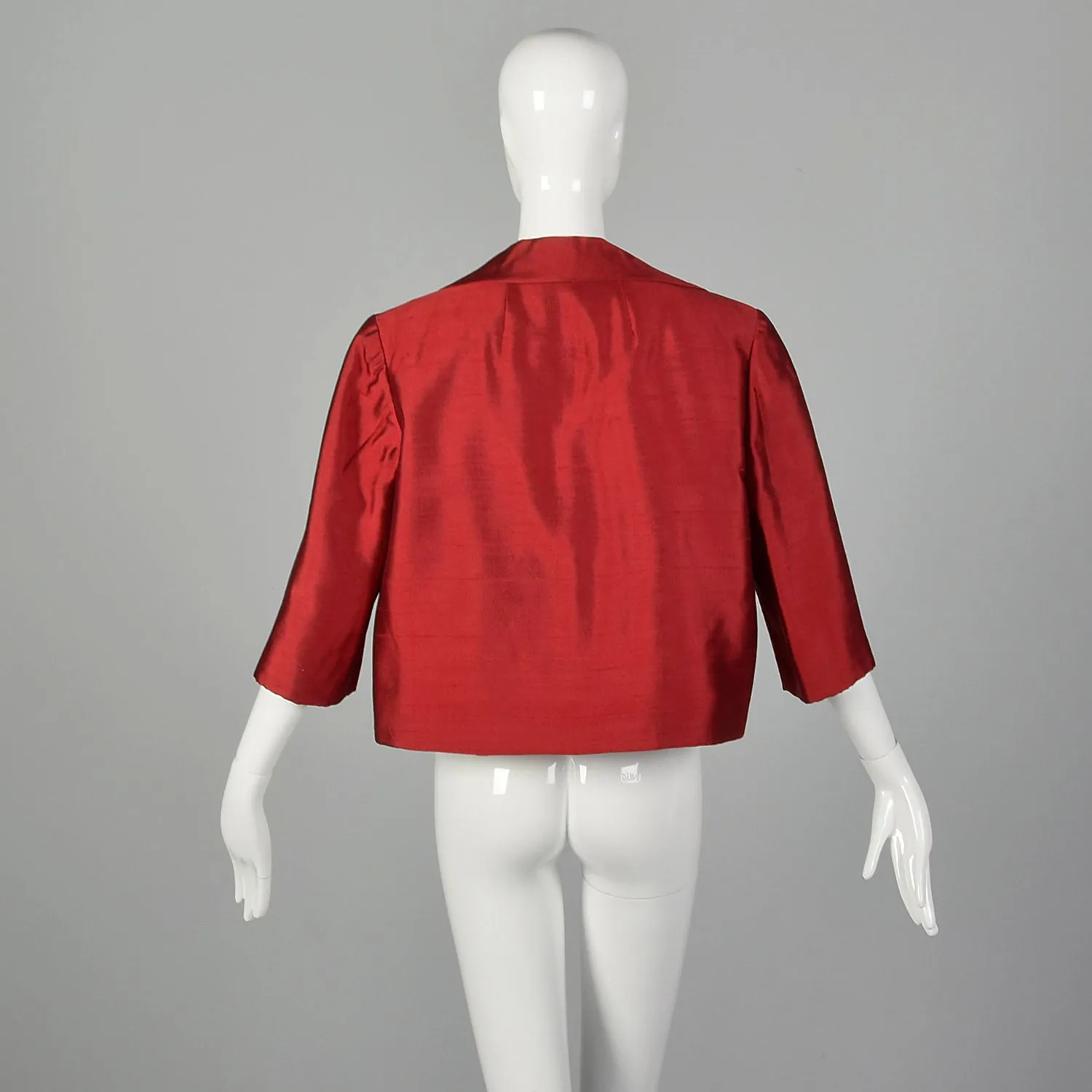 Large 1960s Red Top and Jacket Set