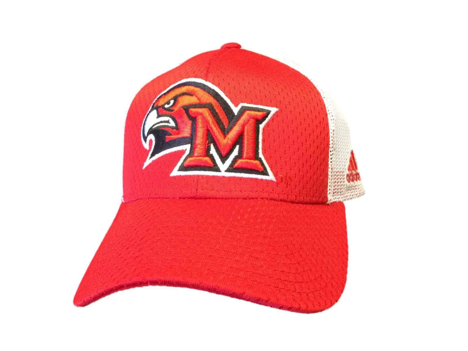 Miami University Redhawks Adidas Red White Mesh Adjustable Snapback Hat Cap