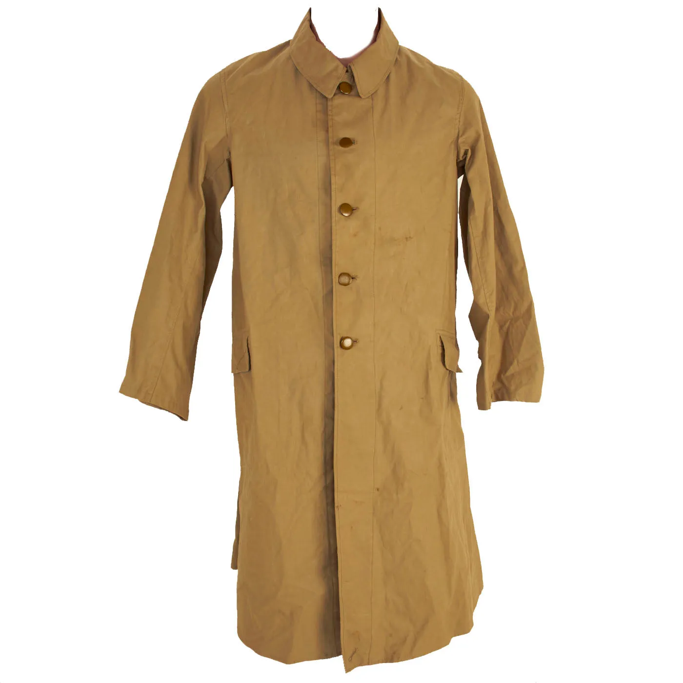 Original Japan WWII Imperial Japanese Army Sergeant’s Wool Tunic & Rain Coat With Gloves, Hood and Issued Socks