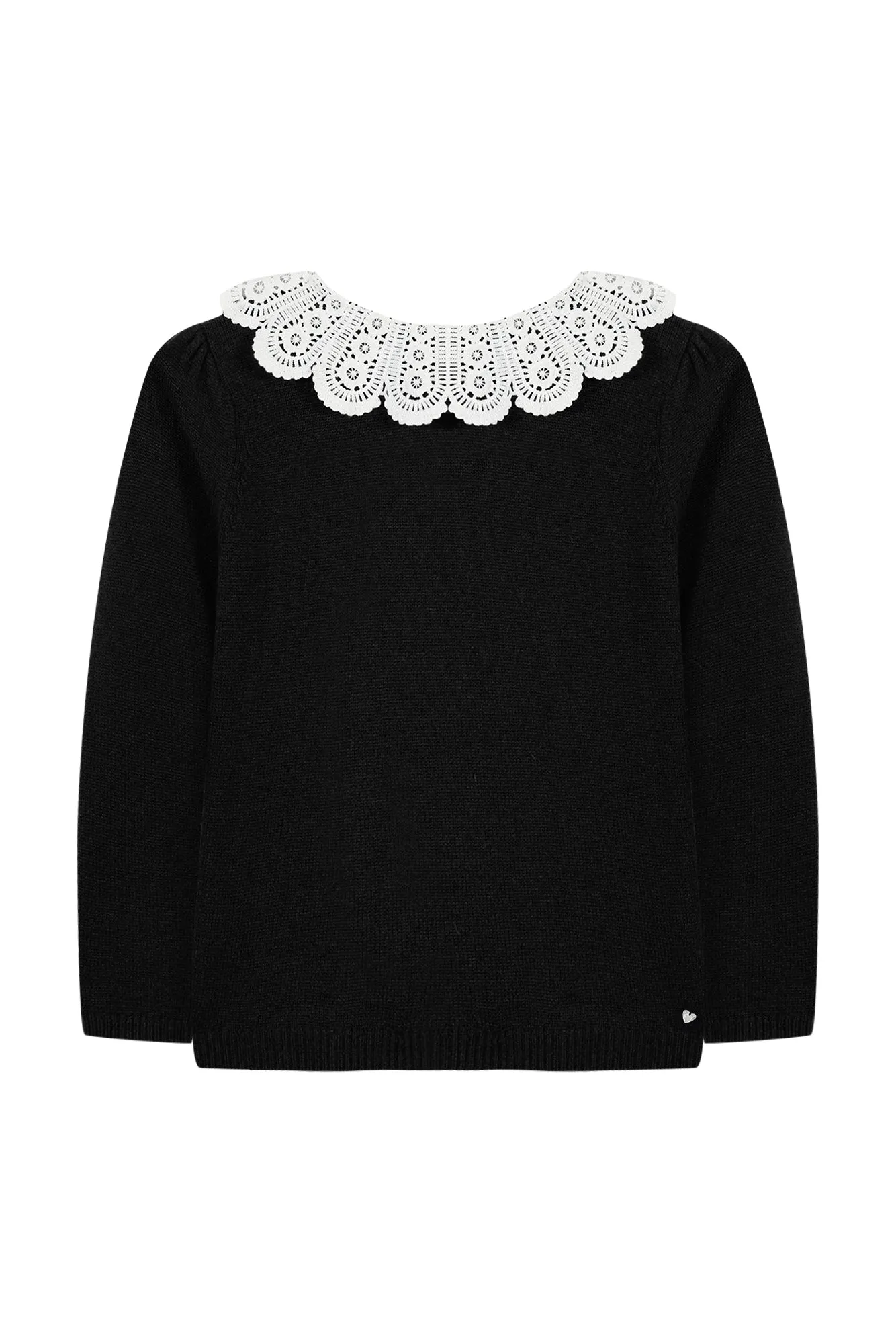 Pull - Marine col dentelle