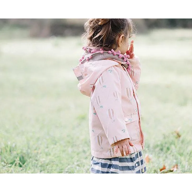 Raincoat pink ballons