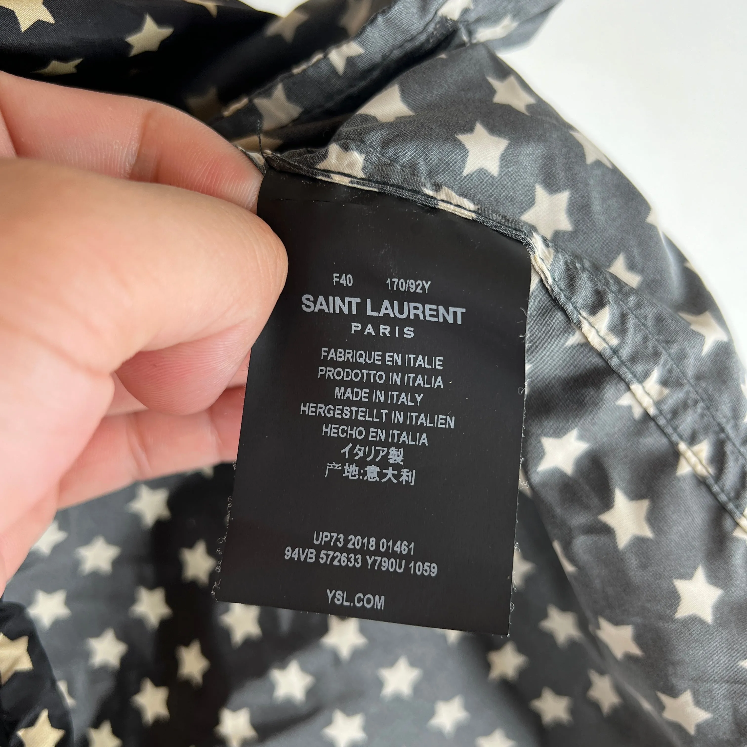 Saint Laurent Paris Star Raincoat
