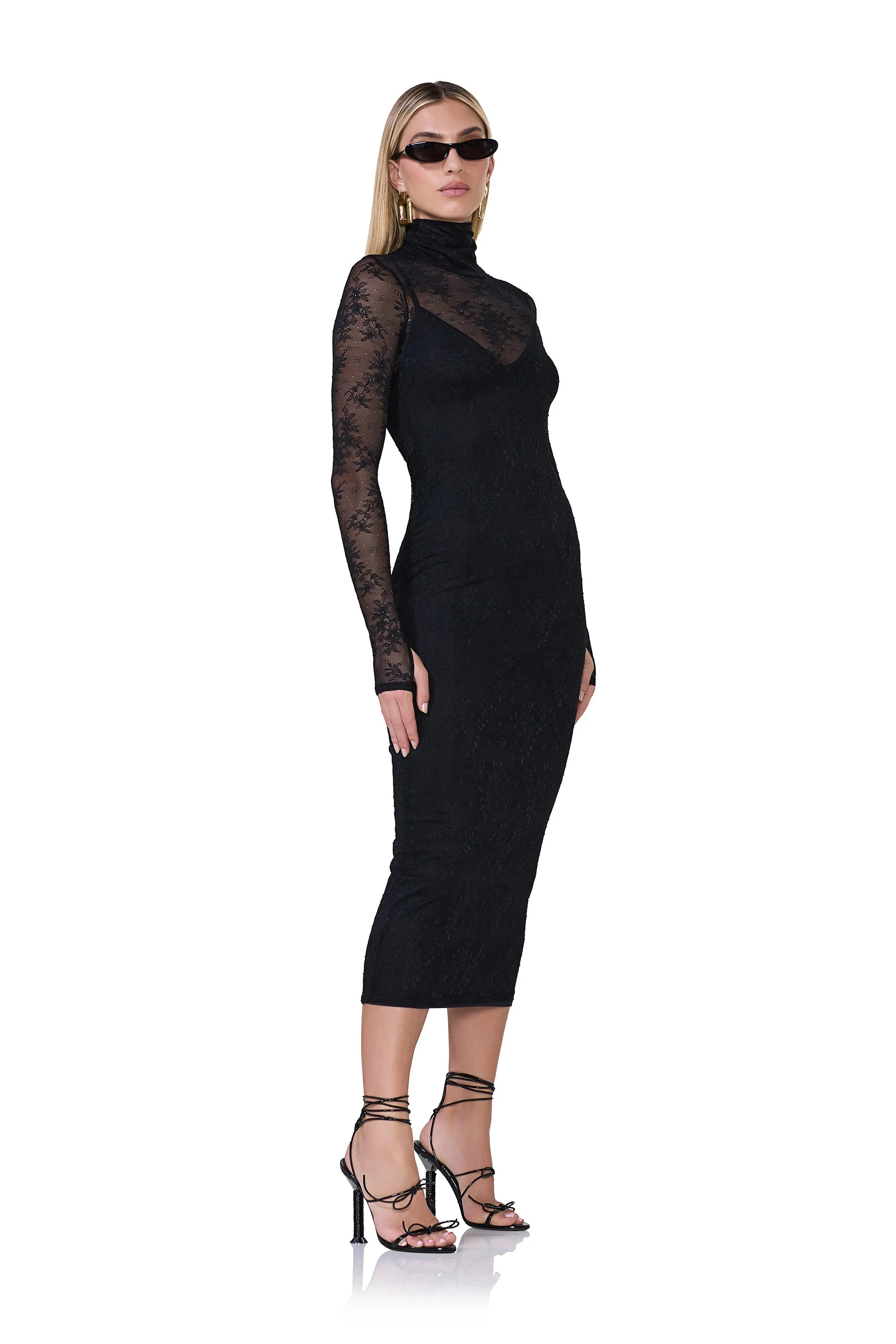 Shailene Lace Dress - Noir