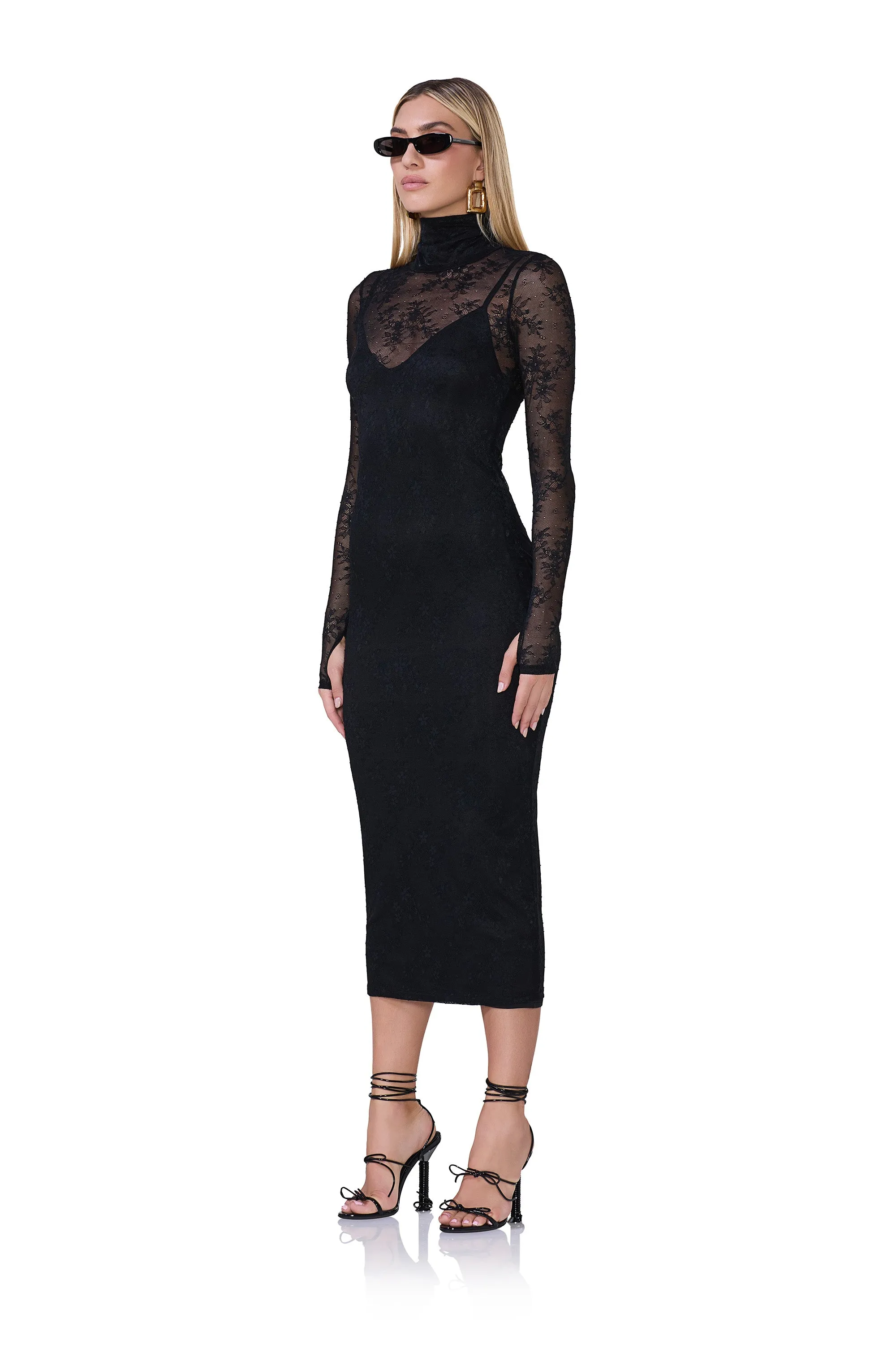 Shailene Lace Dress - Noir