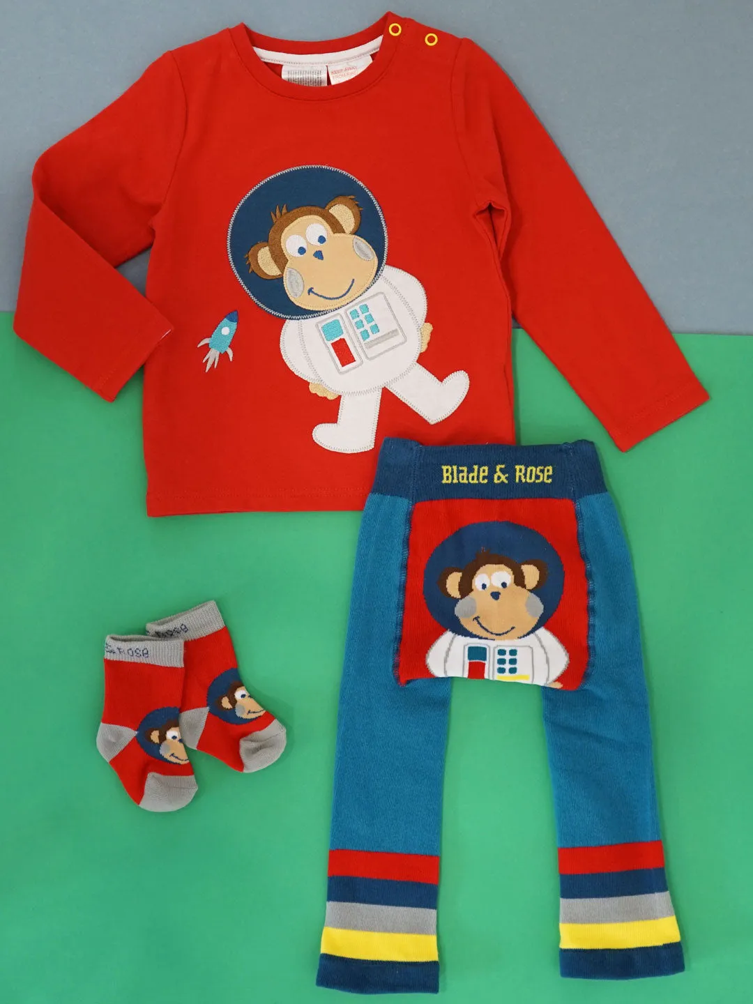 Space Monkey Leggings 0-6 Months