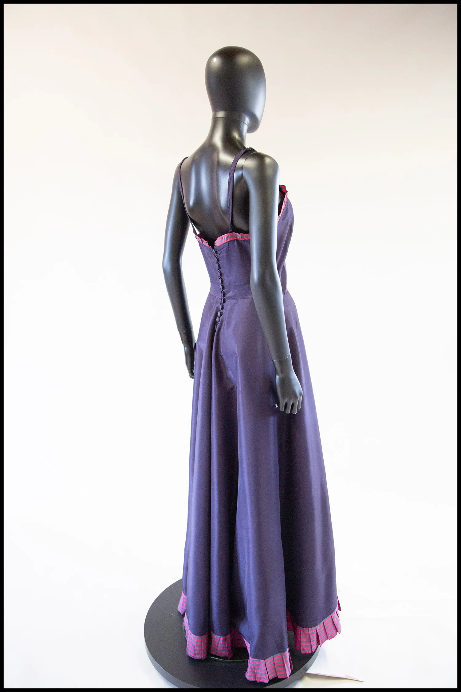 Vintage 1930s Purple Taffeta Slip Dress