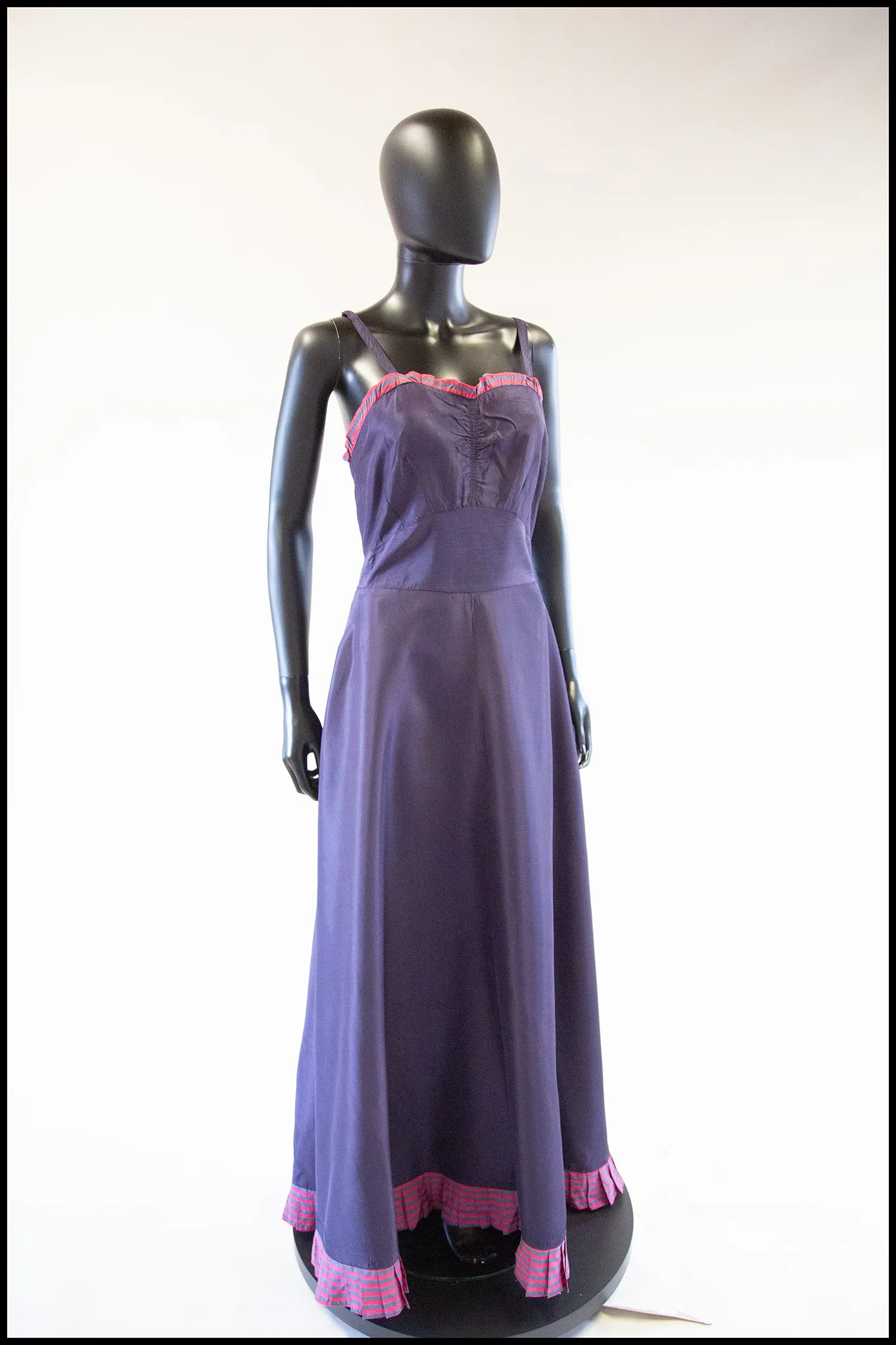 Vintage 1930s Purple Taffeta Slip Dress