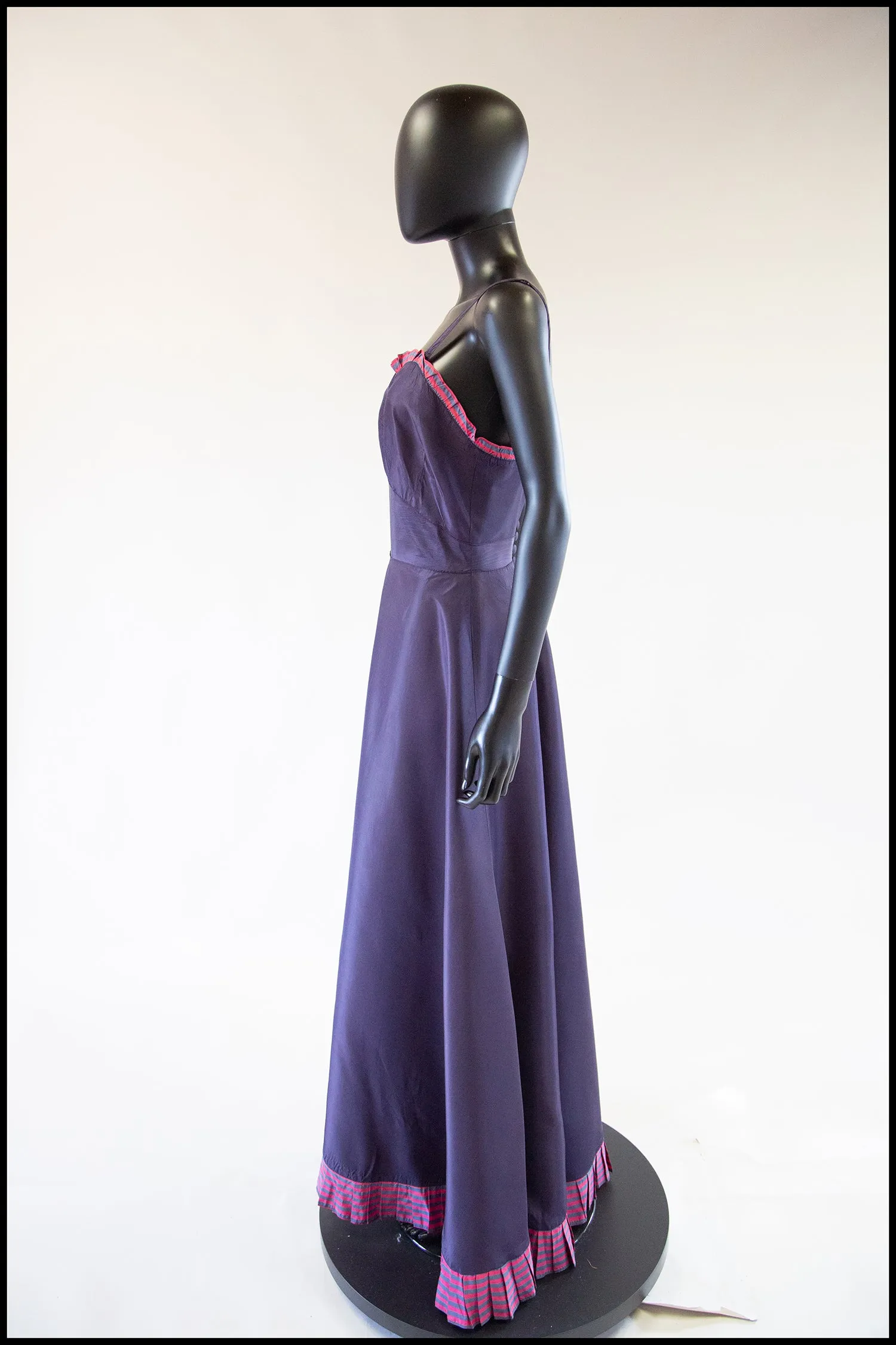 Vintage 1930s Purple Taffeta Slip Dress