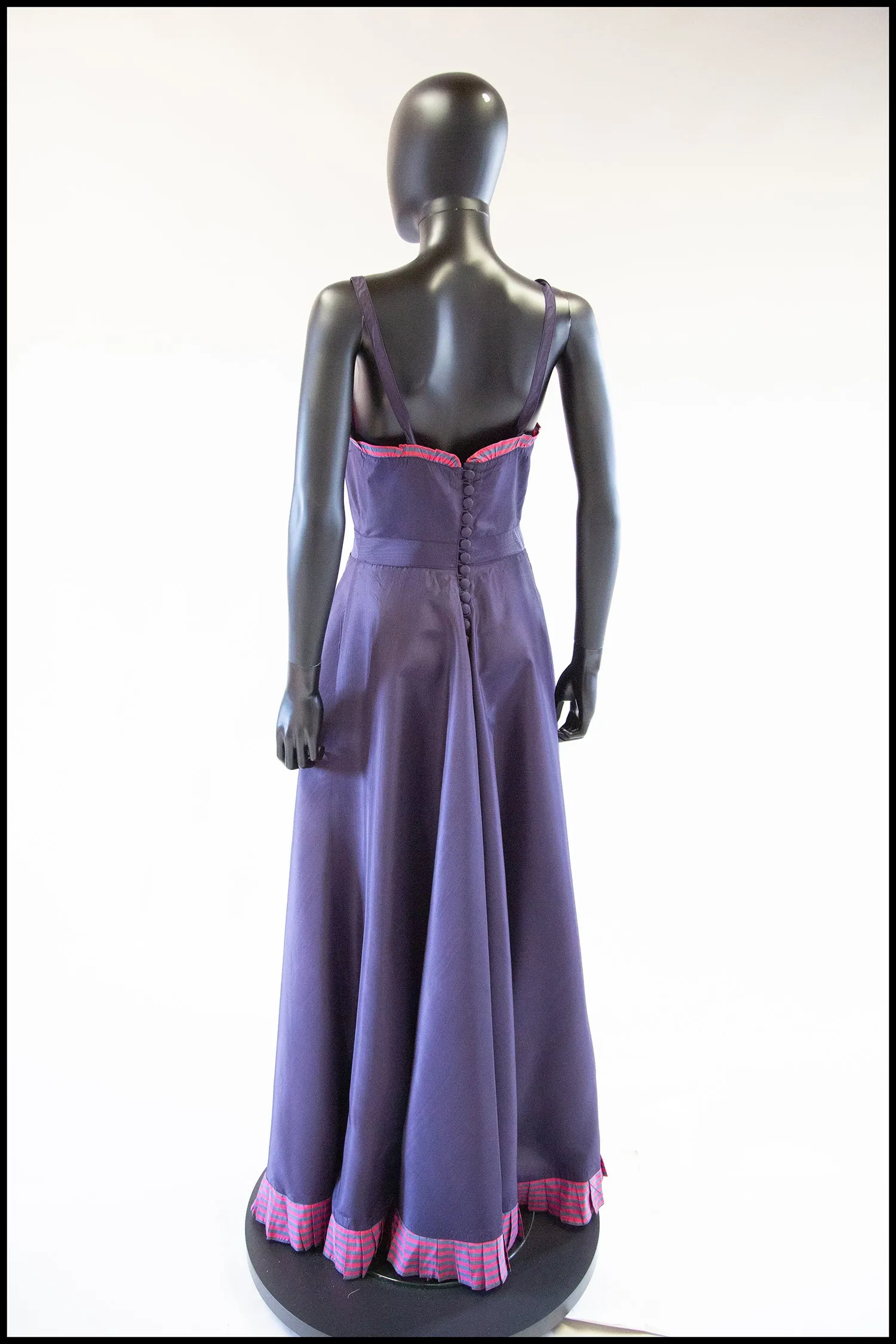 Vintage 1930s Purple Taffeta Slip Dress