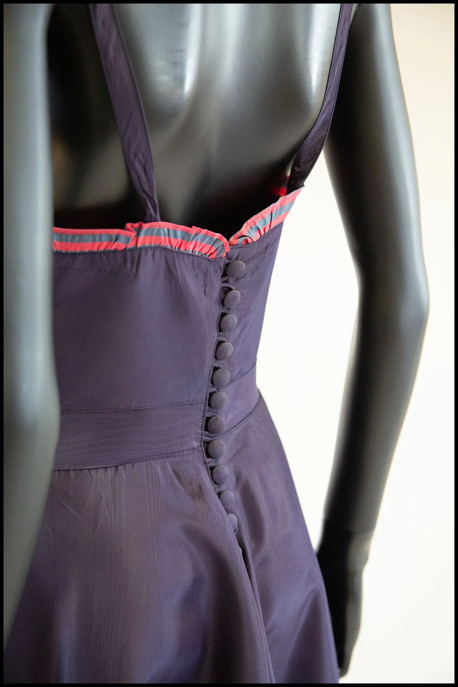 Vintage 1930s Purple Taffeta Slip Dress