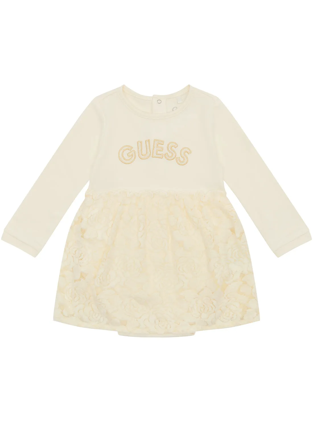 White Long Sleeve Mini Dress (0-12M)