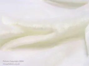 White Plain Faux Fur Fabric - 70cms Remnant